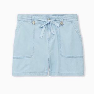 NEVER WORN Torrid 24 Drawstring Short Short - Chambray Blue